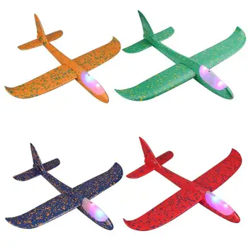 

Kids LED Flash Hand Throw Airplane Aircraft Toy Children Hand Throwing Glide Airplane Model Anti Shock Flying Glider Planes Toys