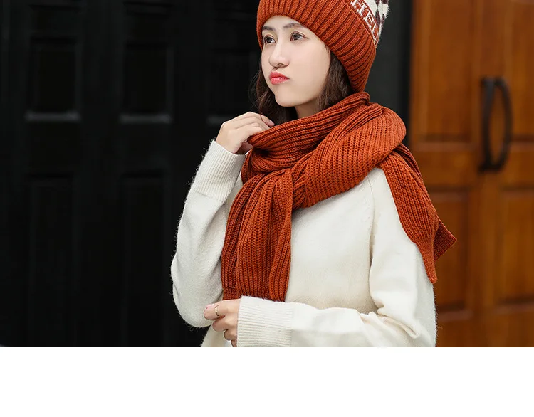 Шикарный женский вязаный крючком шарф, шапка, 2 шт., колпачок для помпонов, шаль, теплый комплект, грелка на шею, новогодний вязаный шарф, головной убор, зимняя вязаная одежда SH122