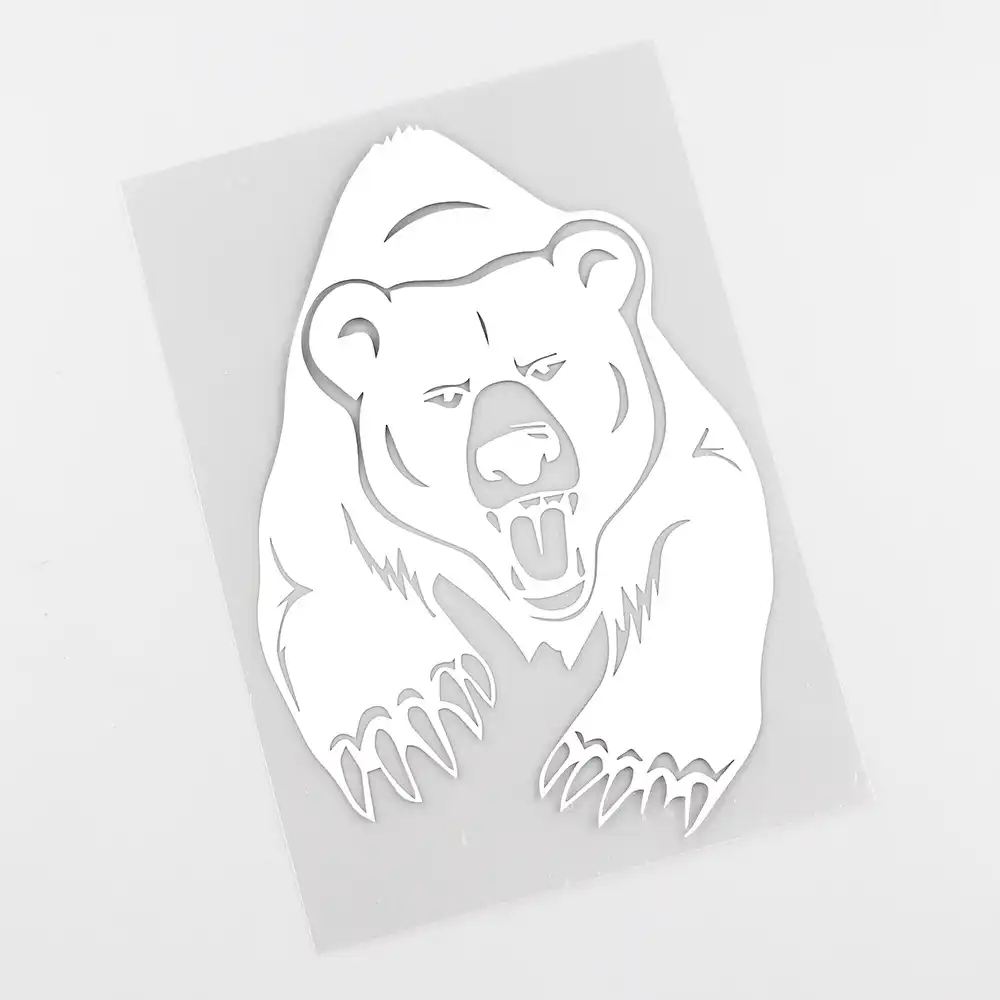 Yjzt 10 1cmx14 8cm Angry Bear Grizzly Bear Claws Vinyl Car Sticker Black Silver 8a 0123 Aliexpress