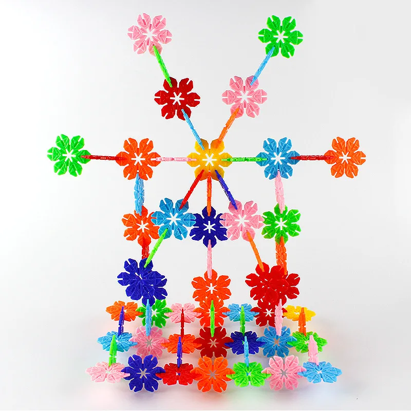 

4.4 Cm Leaf Snowflake Inserting Piece Building Blocks 360 Block Plastic Fight Inserted Children Assembled Educational Toy