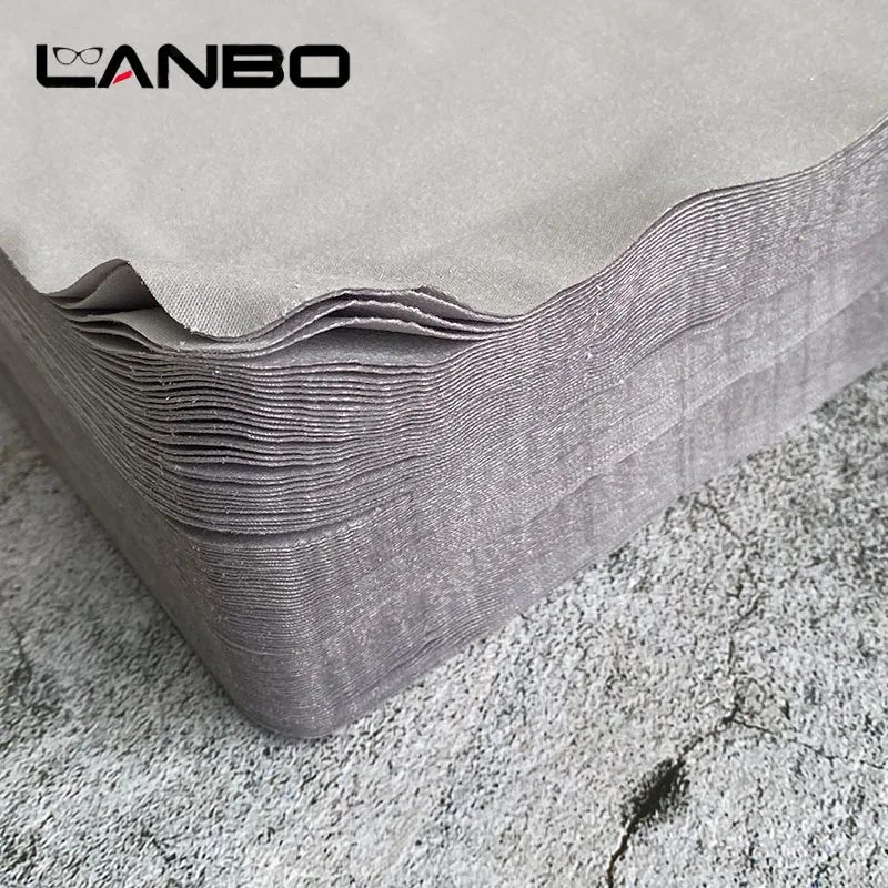 LANBO 100 pcs High quality Glasses Cleaner 15*17.5cm Microfiber Glasses Cleaning Cloth For Lens Phone Screen Cleaning Wipes 3