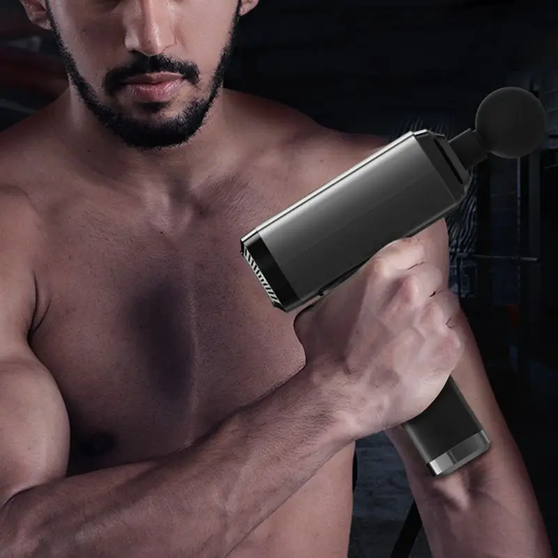  Portable Handheld Percussion Deep Muscle Massager Gun Body Relaxation 4 Heads