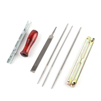 

Chain Saw Sharpening Kit Chainsaw File Tool Chainsaw Sharpener File Guide Bar Depth Gauge Tool Set For Woodworking