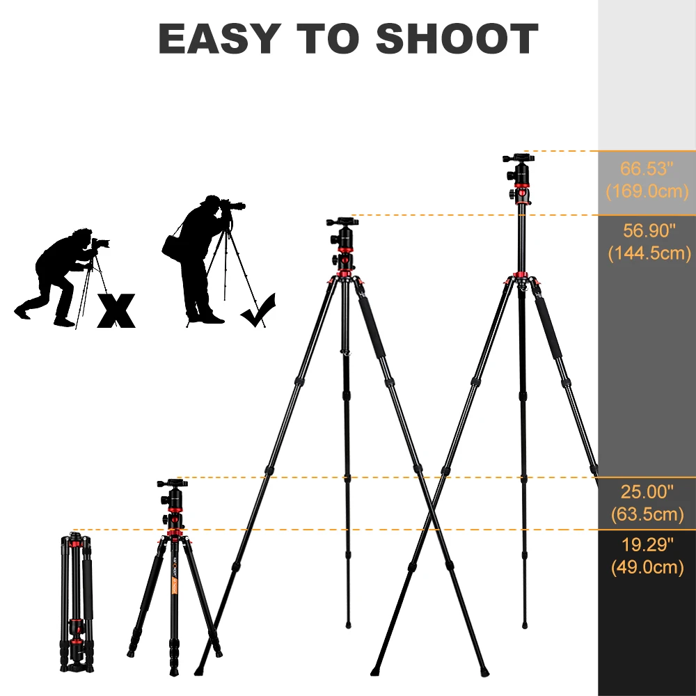 K&F CONCEPT Professional Portable Tripod