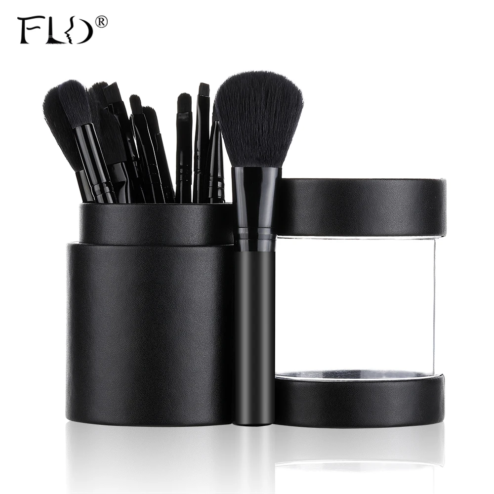 FLD 12pcs Makeup Brushes Set Foundation Powder Eyeshadow Eyebrow Eyelash Make Up Brush Kit Box Cosmetic Beauty Tool Professional | Красота и