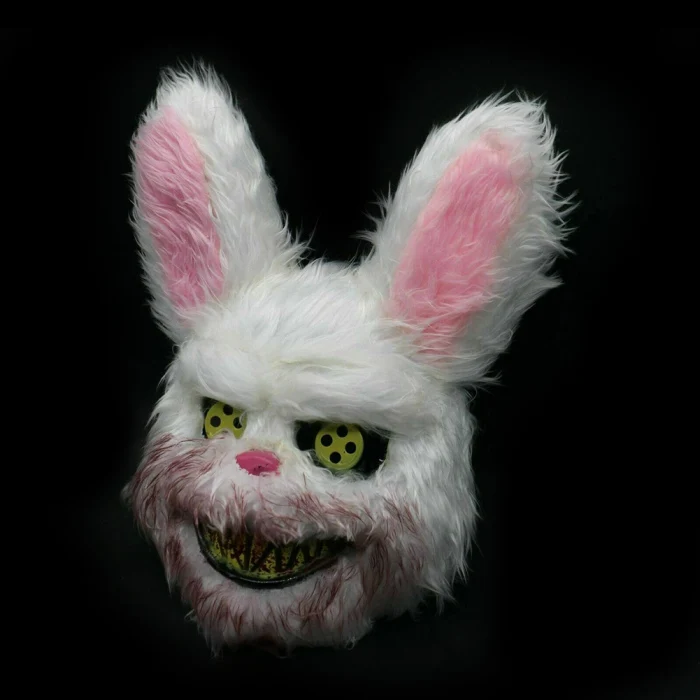 Новая маска кролика шалость злой кровавый кролик страшная тушь для ресниц ПВХ плюшевая игрушка ужас убийца аноним белая маска для детей взрослых HTQ99