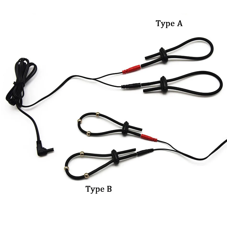 Strongest BDSM Host,Electro Shock Penis Ring Electrical Stimulation Cock Ring Penis Extender Massage Pads Sex Tools For 18+ Men