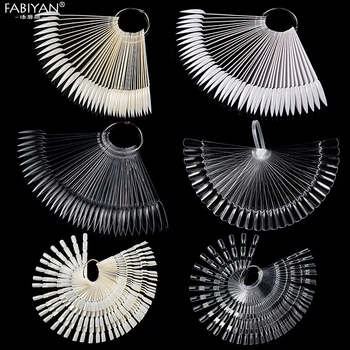 

150 Tips Nail Art Bamboo Swatches Stick Display Card Template False Fan Polish Gel Plastic Foldable Practice Board Tool Manicure