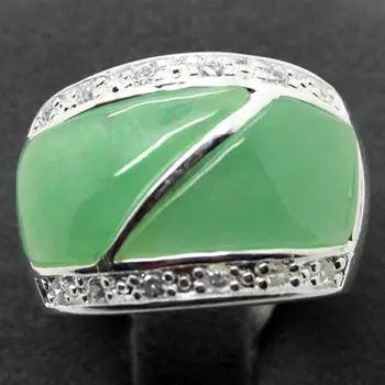 

STERLING RING SZ 7/8/9/10 STAMPED rings style silver Fine real Natural green gem