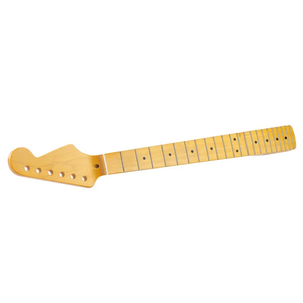22 лада Правша Замена кленовый желтый матовый гитарный Гриф для ST электрогитары