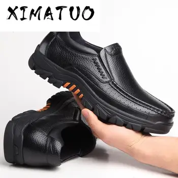 

Genuine Leather Shoes Men Loafers Soft Cow Leather Men Casual Shoes 2020 New Male Footwear Black Brown Slip-on KA2088