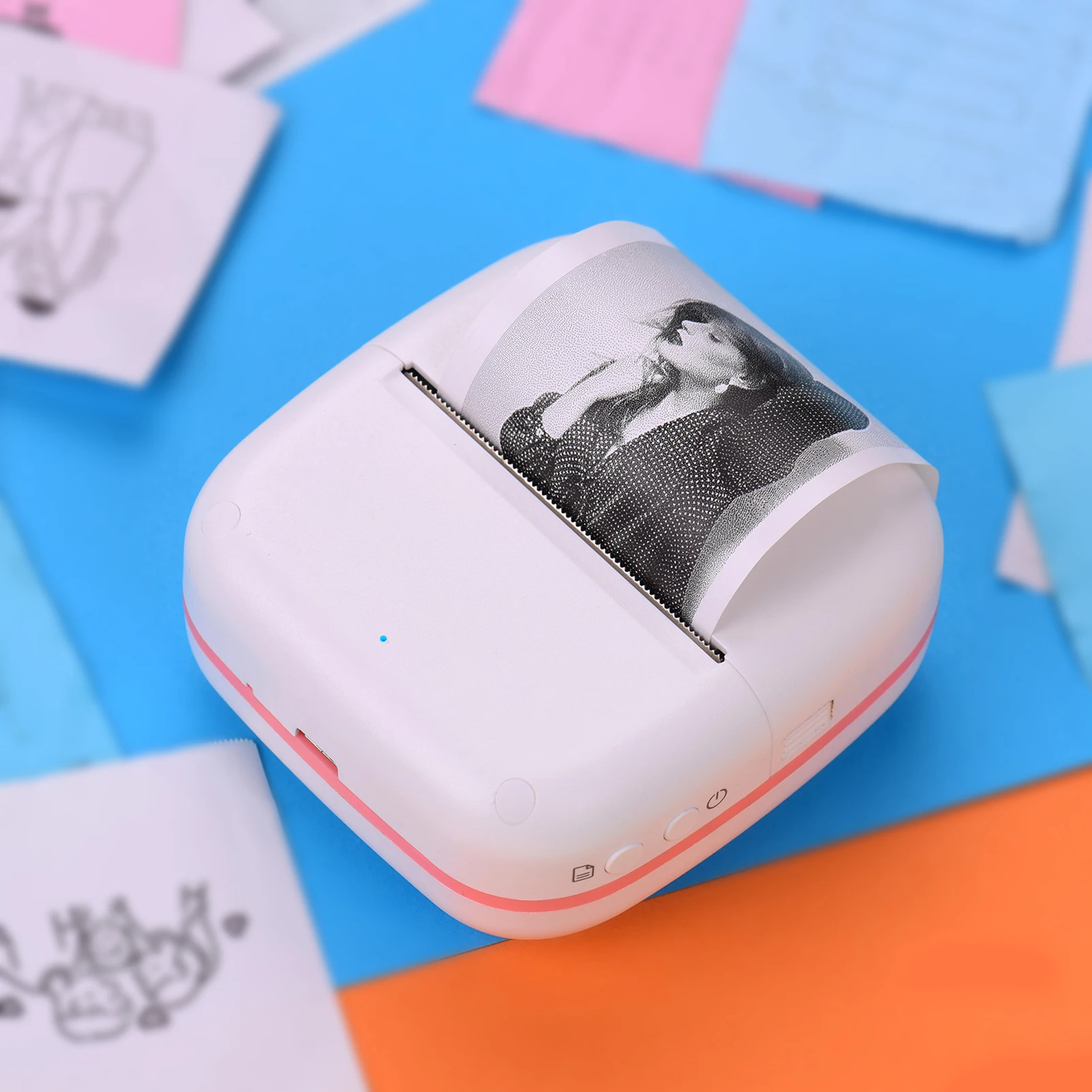 Mini pocket printer bt wireless portable instant mobile printer 57mm