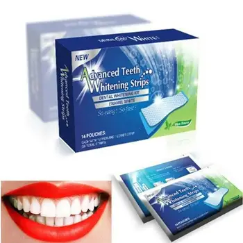

28Pcs/14Pair 3D Gel Teeth Whitening Strips White Tooth Dental kit Oral Hygiene Care Strip for false Teeth Veneers products