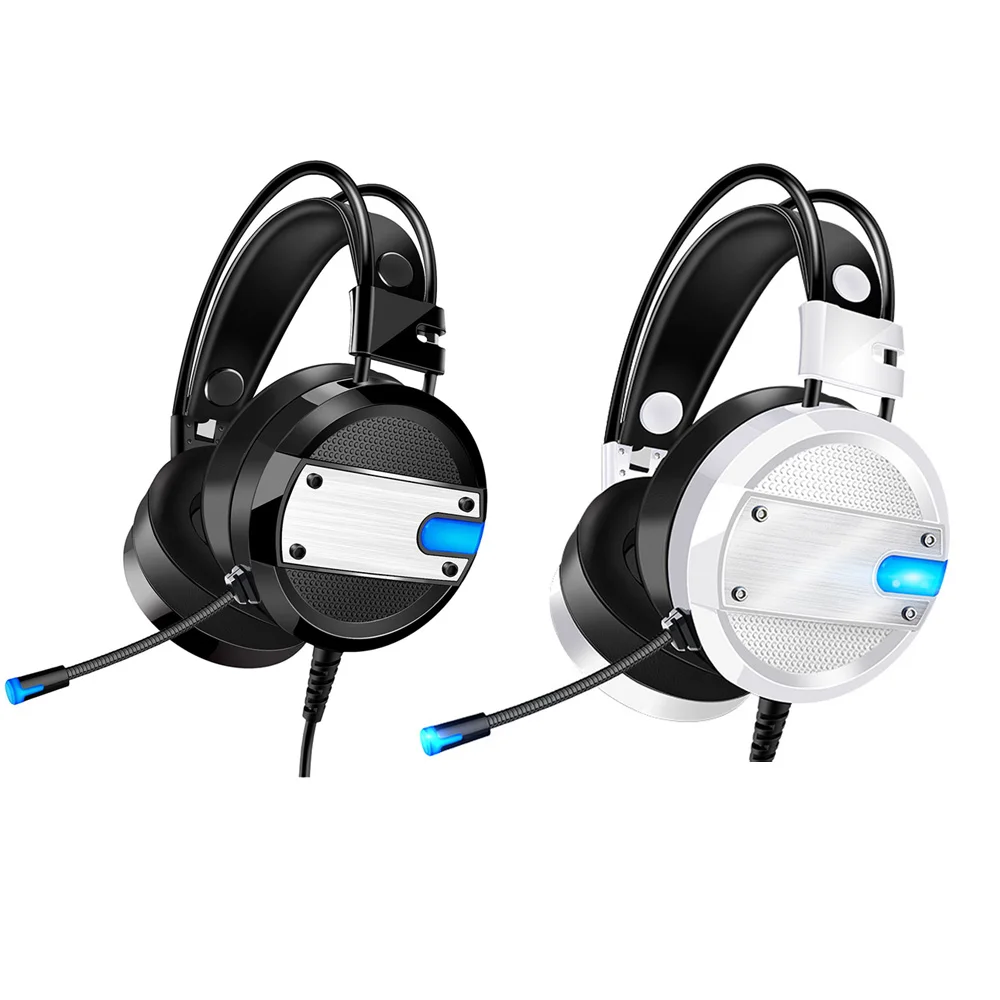 Gaming Headphone Game Headsets For PC with Microphone Gamer Earphone Interface LED Volume Control Over ear Glowing Headphones