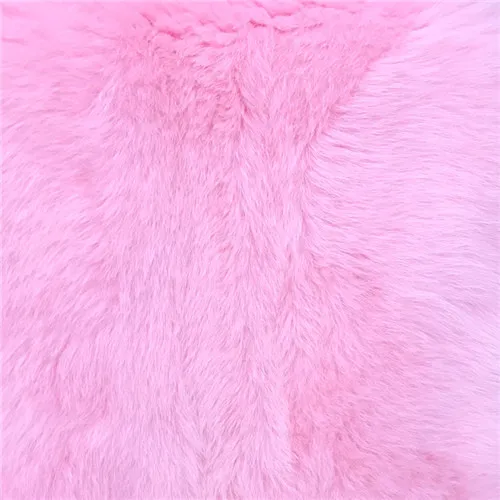 Baby pink Жилет из натурального Лисьего меха, новинка, в полоску, на молнии, толстый зимний женский жилет из натурального меха, жилет из натурального меха с капюшоном для женщин - Цвет: Baby pink