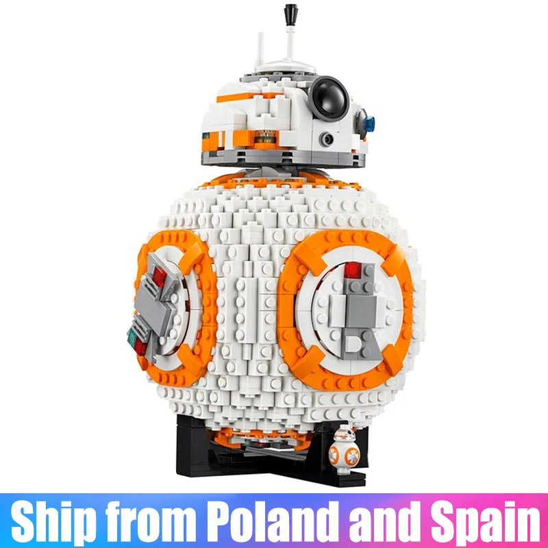 1238 ШТ серия Звездные войны 05128 двойной набор BB8 совместим с 75187 Строительные блоки Кирпич детская игрушка Рождественский подарок