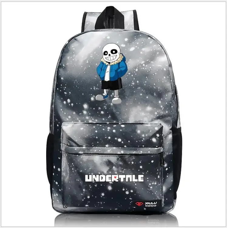 as pictures Горячая игра Undertale Frisk Sans печати рюкзак Undertale школьные сумки холст унисекс сумки на плечо Rugzak рюкзак для ноутбука - Цвет: as pictures