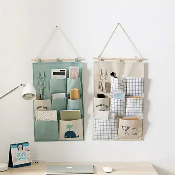 

3/7 Pockets Closet Door Home Wall Hanging Organizer Storage Bag Pouch Holder Cosmeetics Storage New