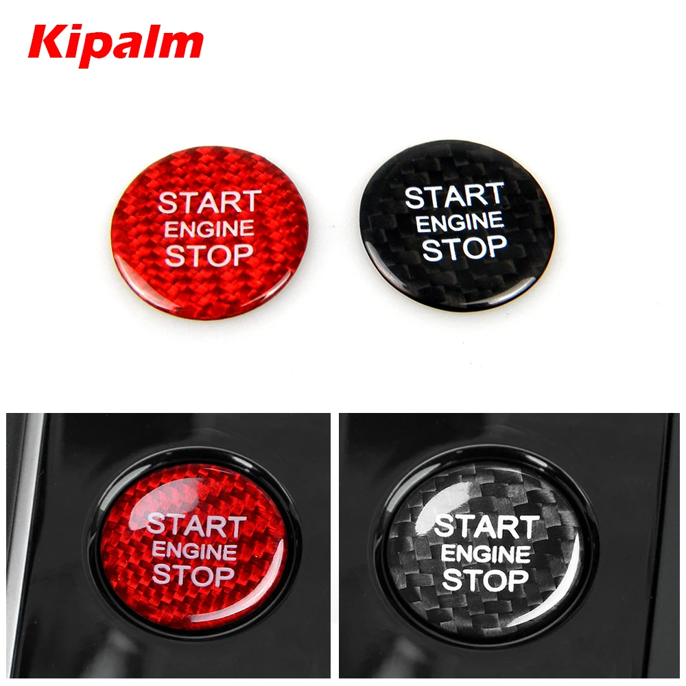 

Real Carbon Fiber Engine Start Button Cover Stickers Decor For Audi A4 A5 A6 C7 A7 Q3 Q5 Q7 Start Stop Button Sticker Cover Trim
