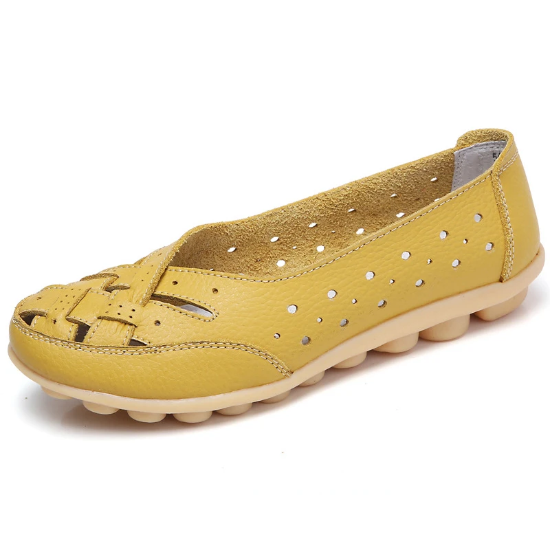 Милый классический стиль; женская обувь на плоской подошве; обувь на Плоском Каблуке С Круглым Носком; женская обувь; zapatos mujer - Цвет: Yellow
