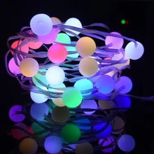 Многоцветный USB 12M 100LED RGB мяч Форма гибкий шнур Строка светильник