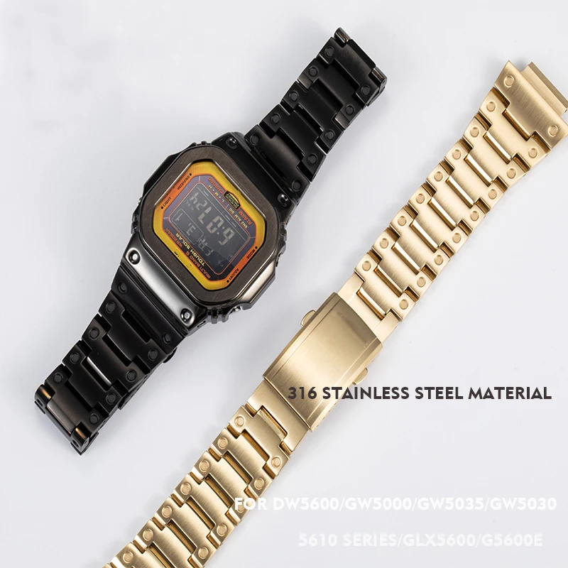 Металлический ремешок для часов bezelStrap DW5600 GWM5610GW5000 из нержавеющей стали чехол для часов рамка gshock Браслет аксессуар с ремонтным инструментом