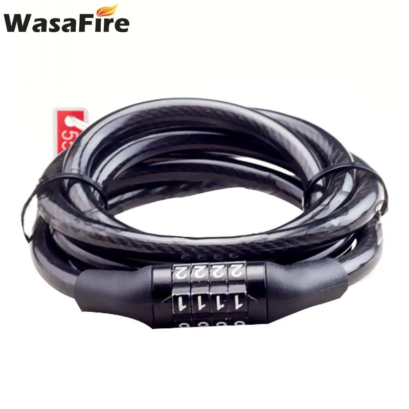 

4 Digit Password Bicycle Code Lock Mountain Bike Security Anti-theft Cable Locks Cycling Accessories
