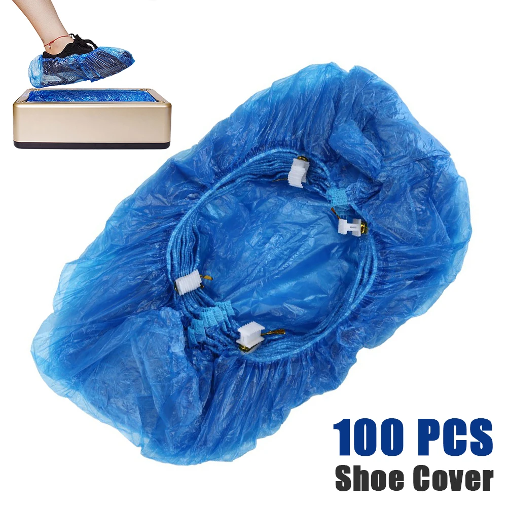 100Pcs Dust Shoes Covers Pouch Plastic Waterproof Shoes Cover Case Rainy Day Outdoor Cleaning
