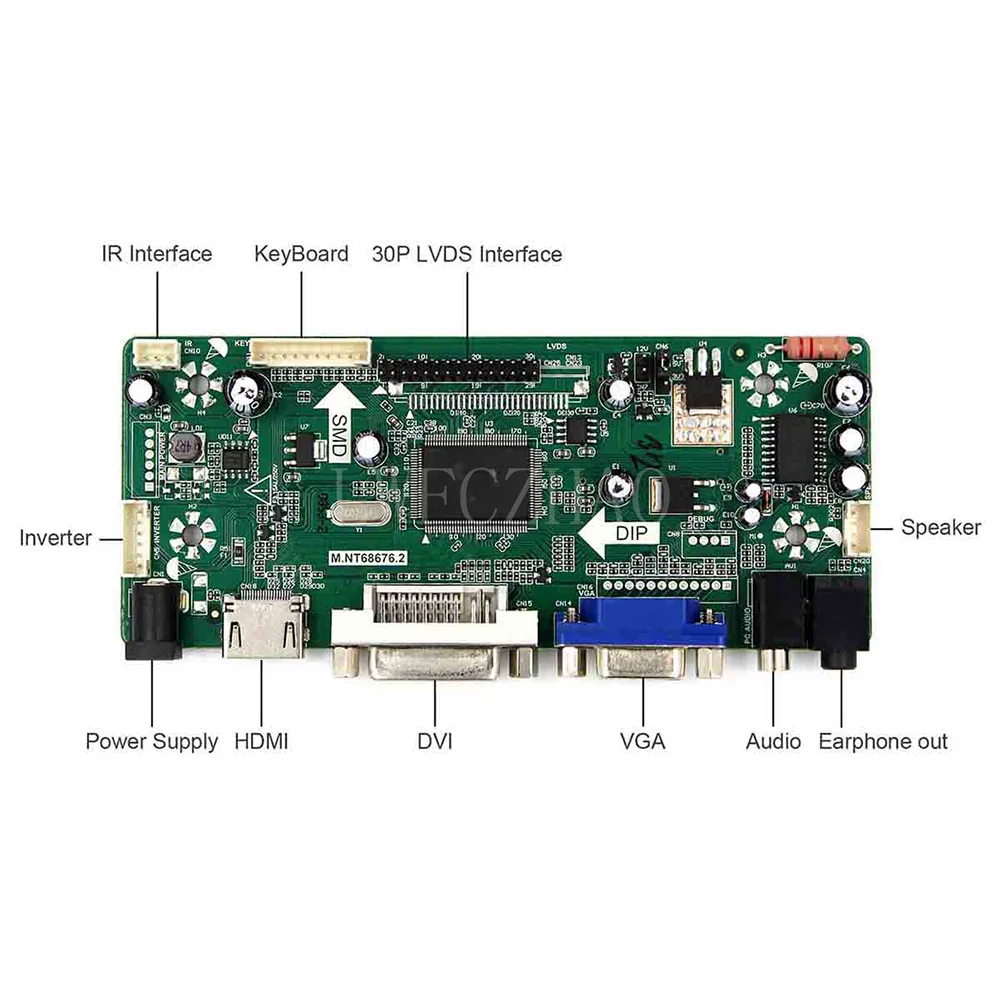 Monitor de Placa Original m. Nt68676 Hdmi Mais Dvi Mais Vga com 14.9 Polegadas Substituição de Tela Lcd 1280*390 Painéis e LCDs p/ tablet - Imagem 6