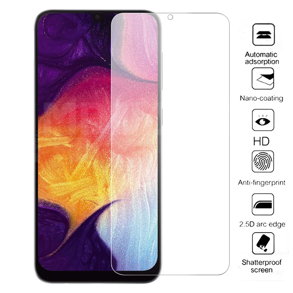 Закаленное стекло для samsaung galaxy A70 A80 A90 A10 A20 A30 A40 A50 A60 защита экрана телефона A20E