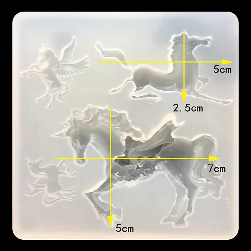 1 шт. УФ Смола ювелирные изделия Жидкая силиконовая форма большая лошадь резиновая форма для амулеты «сделай сам» изготовление для амулеты