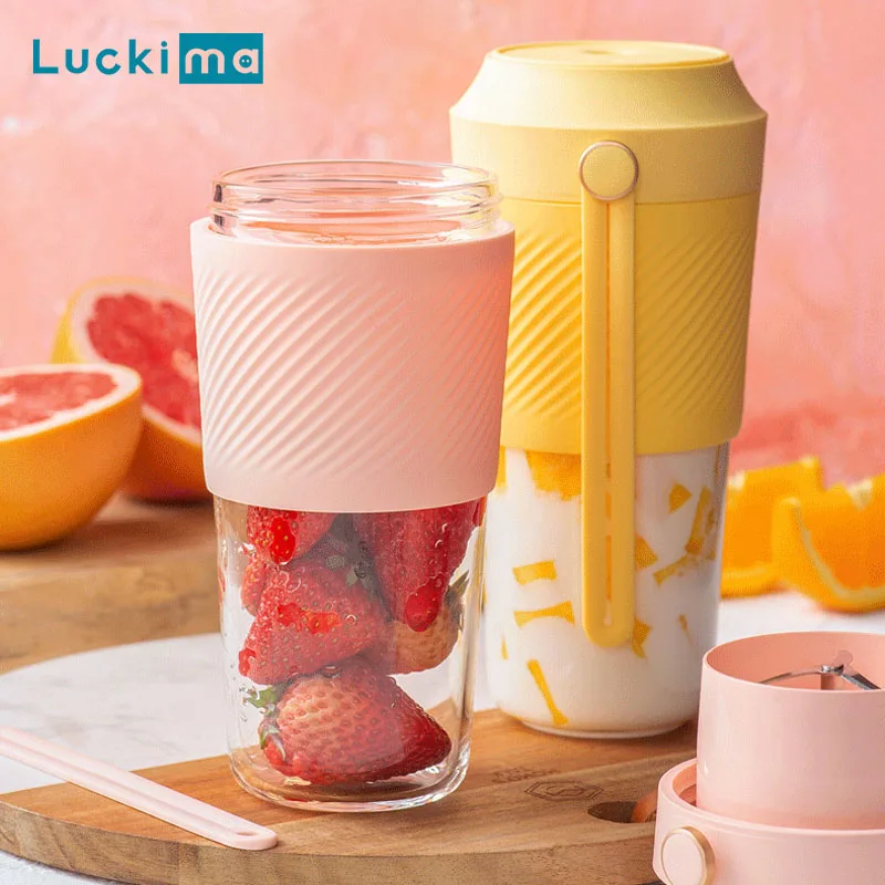 400ml BPA Free Mini Juicer Strong Power USB Rechargable Orange Lemon Fruit Squeezer Bleder Machine Mixer Portable Juice Cup afbeelding
