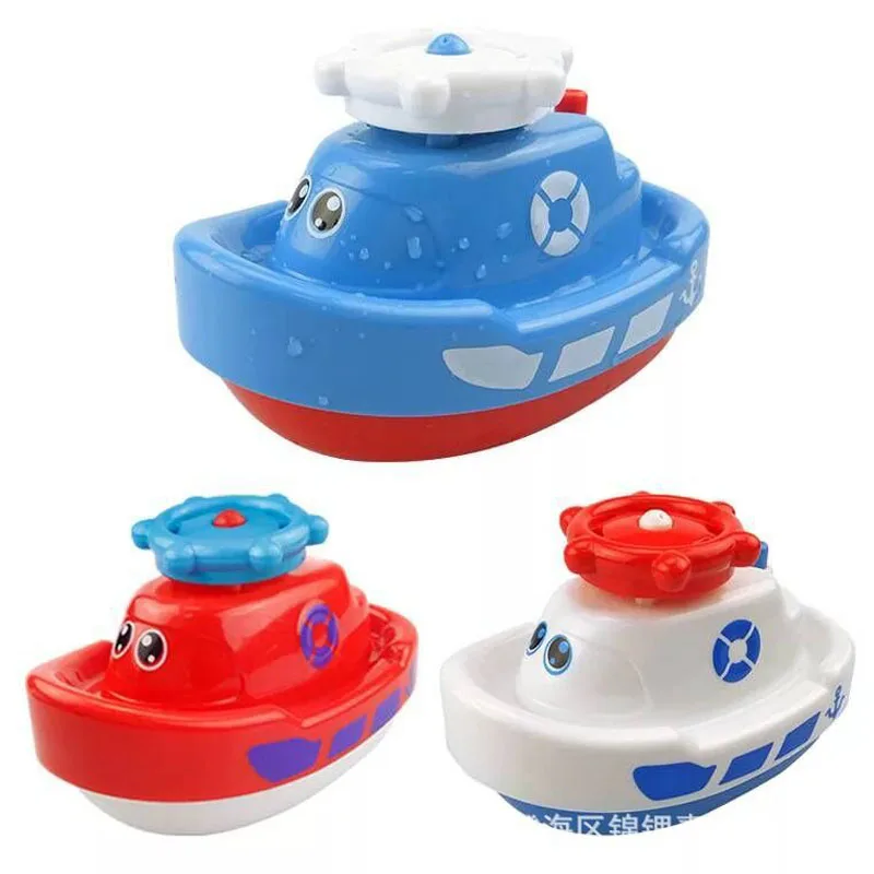 Электрический вращающийся Распыление воды лодка Jet игрушка Ванная комната душевая кабина Ванна воды-опрыскивающая игрушка для детей Ванная комната душевой распылитель Gif - Цвет: random color