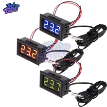 חדש-50 ~ 110 תואר DC 5-12V הדיגיטלי LED מדחום רכב טמפרטורת צג לוח מד אדום ירוק כחול(China)