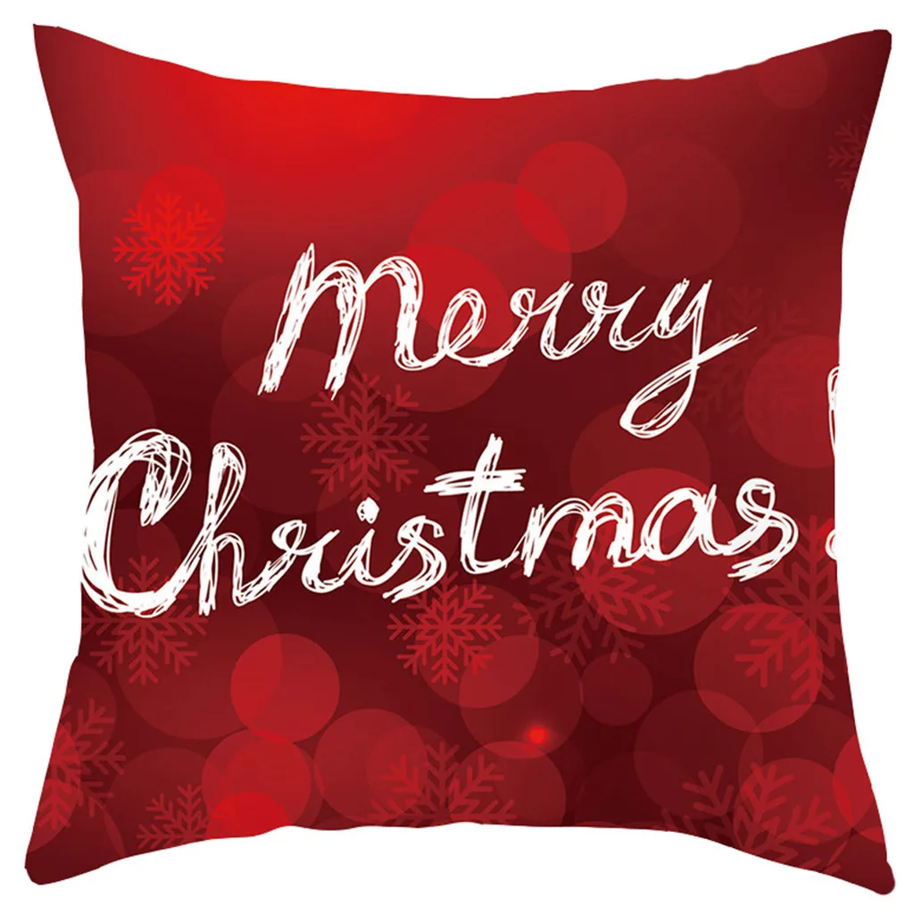Счастливого Рождества Санта Клаус Рождественский Чехол на подушку автомобиля домашний диван Декоративная Подушка Чехол плюшевая подушка чехол Крышка