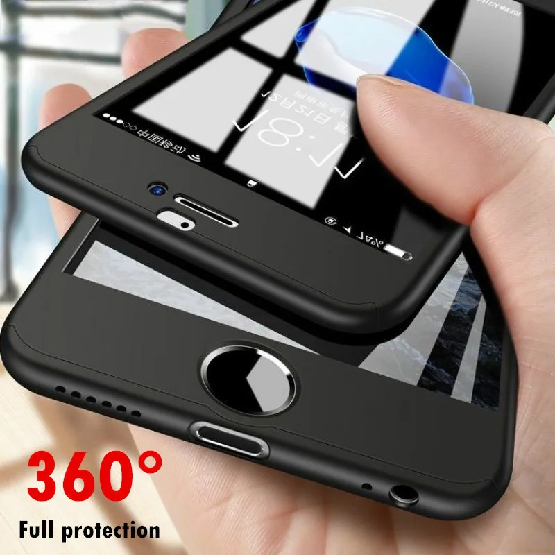 

360 Degree Phone Case for iPhone 6 7 8 Plus Fundas Plastic Full Cover for iPhone X XR XS 11 Pro MAX Cases Coque with Glass