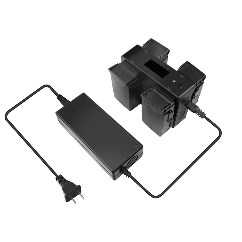4-in-1 smart battery charging hub LED display smart charger for DJI Mavic AIR Drone USEUUK plug cable car charger 20N6 (10)