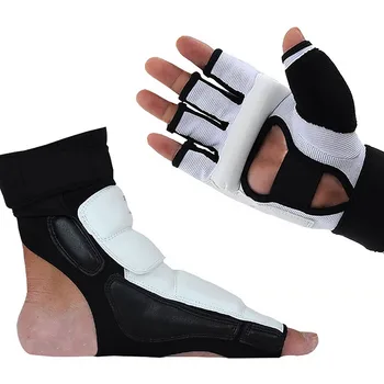 Wysokiej jakości Taekwondo obuwie ochraniacz na stopę straż Karate boks kostki ochraniacz straż garnitur dorosły dzieciak tanie i dobre opinie CN (pochodzenie) CN(Origin) Protector Taekwondo Foot gloves protector Protector ankle