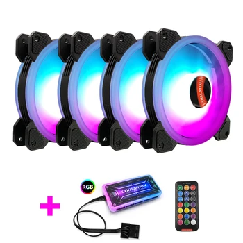 

Coolmoon RGB PC Fan 120mm Cooling Cooler Fan with Controller for Computer Silent Gaming Case Computer Cooler Cooling Case Fans
