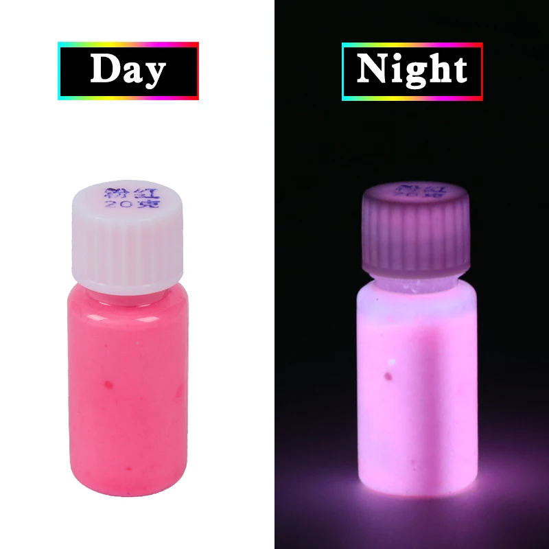 Luminous Varnish Coloring Glow in the Dark Paint 20g Pink Acrylic
