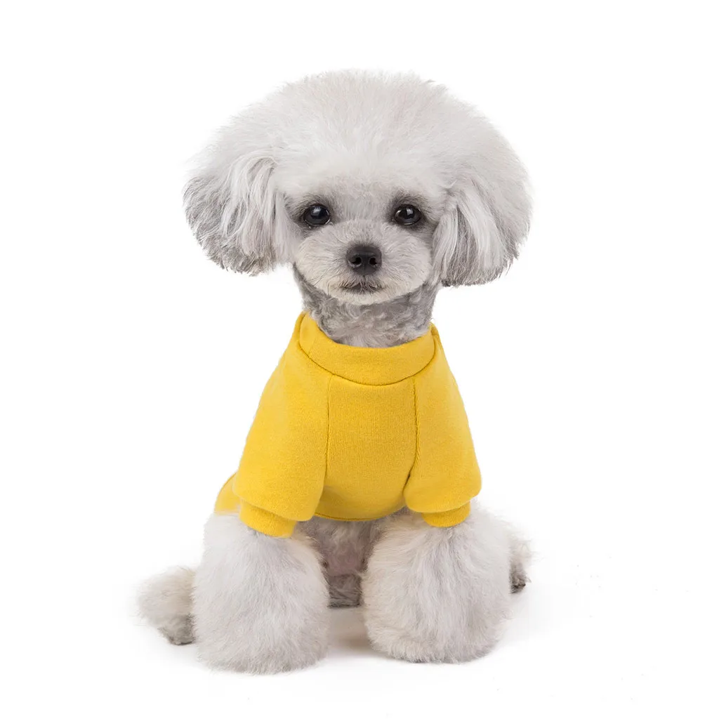 dog clothes Pet Winter Solid Color Dog Costumes Pet Dog Cat Clothes Vest Shirt Dog Pets home clothes Dropship#93040