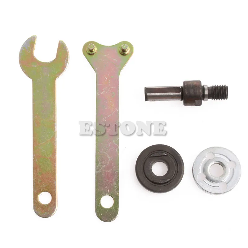 

M10/16mm Hole Drill Angle Grinder Mandrel Adapter Disc Holder Spanner Kit Set Drop ShipDrop ship