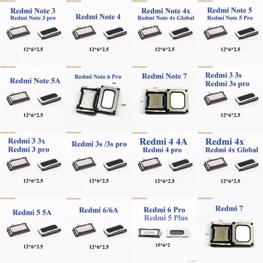 

2pcs Earpiece Ear Sound Top Speaker Receiver For Xiaomi Redmi 6 4 Pro 3 3X 3S S2 Note 7 6 5 2 3 Pro 4 4X 6A 5A