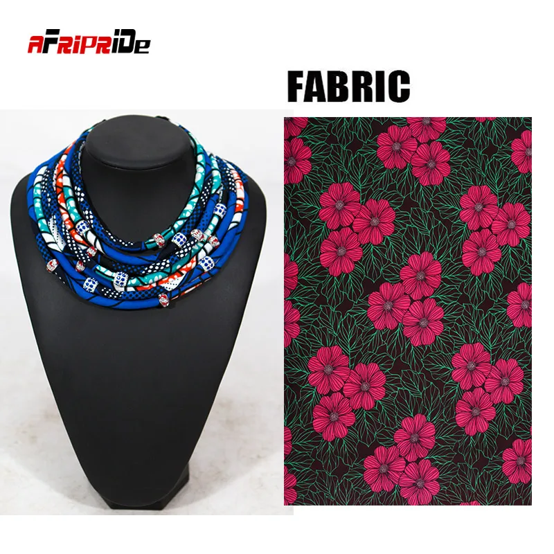 Hot Sale African Style Multi Stands Transparent Bead Rope Statement Necklace for Best Christmas Gift WYA064