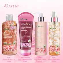 Kustie Роза уход за кожей серии гель для душа спрей для лица Отшелушивающий гель лосьон для тела натуральный осенний Увлажняющий Питательный Уход за кожей набор