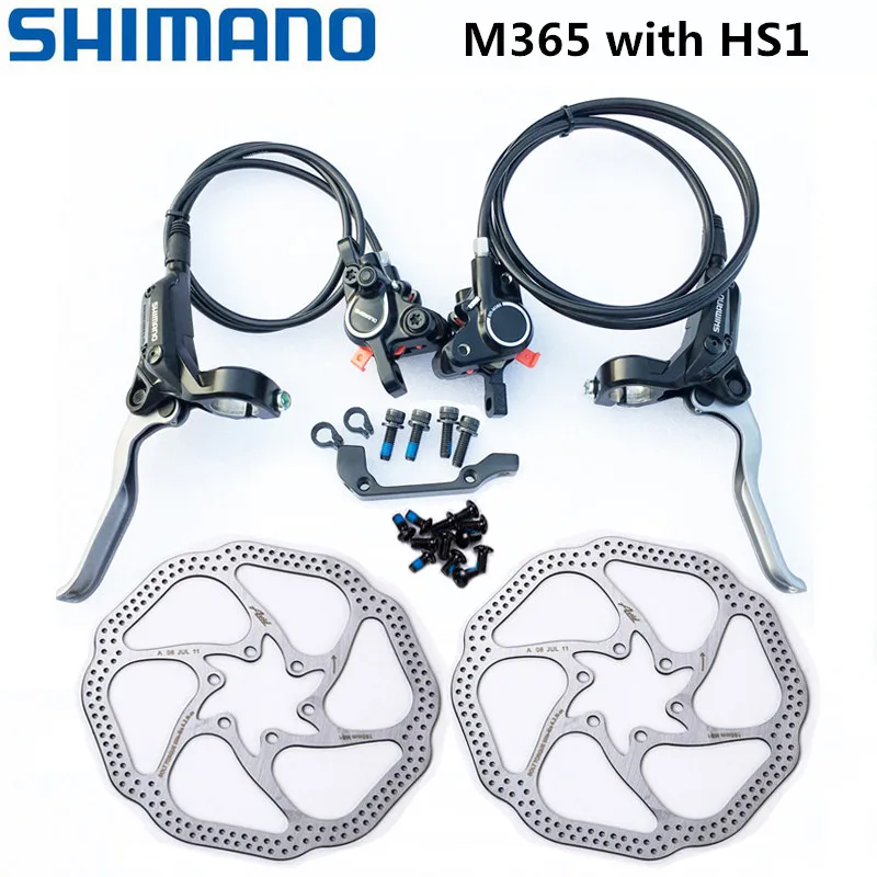 Shimano M365 тормозные гидравлические дисковые тормозные тормоза Велосипедное Сиденье горный велосипед тормозные BR-BL-M365 w/n G3 HS1 RT30 ротор 160 мм - Цвет: M365 with HS1
