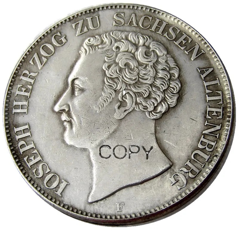 Германии. Саксе-алтенбург. Джозеф. 1847 F AR 2 Thaler Посеребренная Имитация монеты