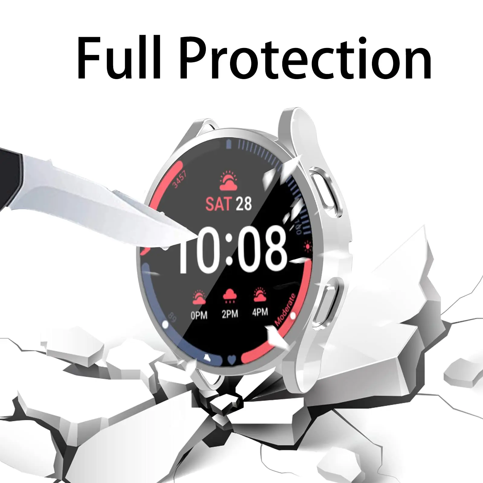 Case for samsung Galaxy watch 4 40mm 44mm classic 46mm 42mm TPU Plated all-around Screen protector cover bumper Accessories