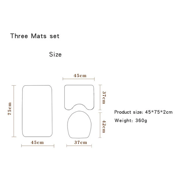 3 шт рождественские Чехлы для унитаза и коврик набор для ванной комнаты необычный Санта коврик для ванной рождественские украшения для дома