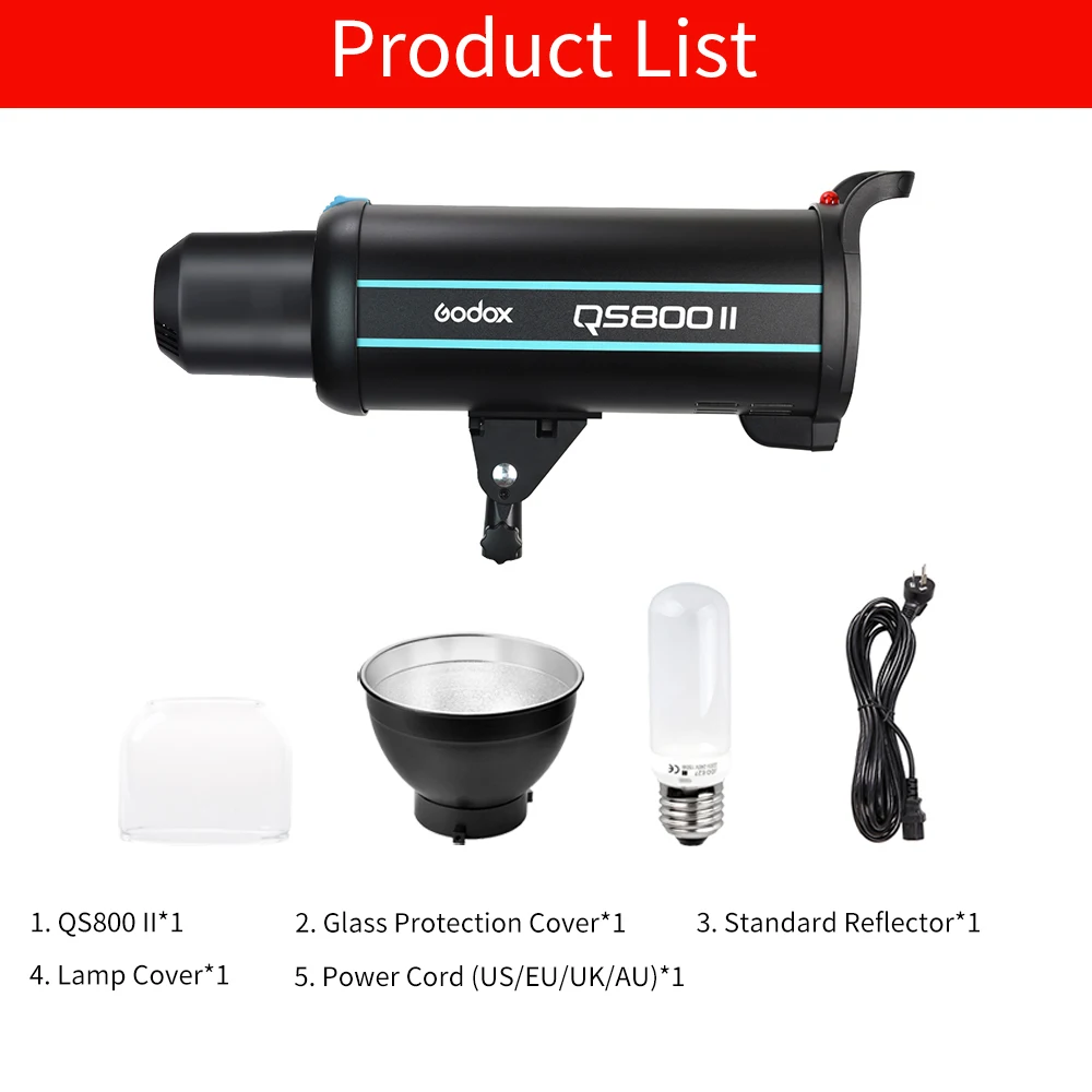 US $349.00 Godox QS800II 800Ws Professional Studio Strobe With BuiltIn Godox 24G Wireless X System Offers Creative Shooting